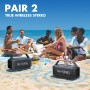 W-King Altavoz Bluetooth, 80W Peak IPX6 Altavoz Bluetooth portátil Resistente al Agua Inalámbrico con 2 Controladores deRango