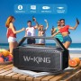 W-King Altavoz Bluetooth, 80W Peak IPX6 Altavoz Bluetooth portátil Resistente al Agua Inalámbrico con 2 Controladores deRango