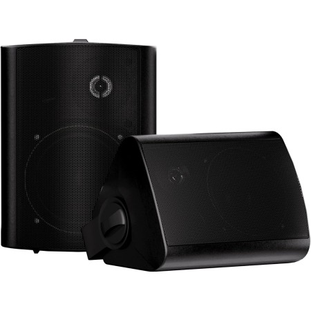 Herdio 5.25 Pulgadas Altavoces de Cubierta para Patio Interior y Exterior de 200 vatios Sistema de Montaje en Pared para Todo
