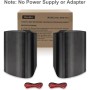 Herdio 5.25 Pulgadas Altavoces de Cubierta para Patio Interior y Exterior de 200 vatios Sistema de Montaje en Pared para Todo