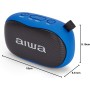 Aiwa BS-110RD: Altavoz Bluetooth portátil, Resistente a la Humedad, pensado para Deportes Exteriores. Color Rojo