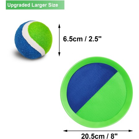 Jalunth Captura Bolas Raqueta Set - Lanzamiento Pelota Juegos Juguetes Playa Agua Jardin Exterior Interior Piscina Terraza para