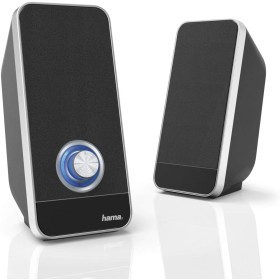 Hama | Altavoces para PC 2.0 estéreo (Altavoz para Ordenador de 6W, alimentación USB, Jack 3.5 mm, 50-20000 Hz, 4 Ω) Color