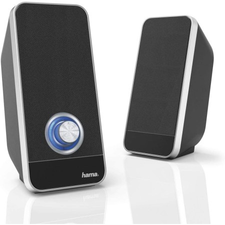 Hama | Altavoces para PC 2.0 estéreo (Altavoz para Ordenador de 6W, alimentación USB, Jack 3.5 mm, 50-20000 Hz, 4 Ω) Color