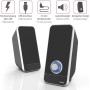 Hama | Altavoces para PC 2.0 estéreo (Altavoz para Ordenador de 6W, alimentación USB, Jack 3.5 mm, 50-20000 Hz, 4 Ω) Color