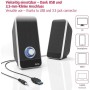 Hama | Altavoces para PC 2.0 estéreo (Altavoz para Ordenador de 6W, alimentación USB, Jack 3.5 mm, 50-20000 Hz, 4 Ω) Color