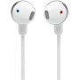 JBL Tune 215 - Auriculares Bluetooth inalámbricos con micrófono (3 Botones, Mando a Distancia y Cable Plano), Color Blanco