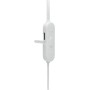 JBL Tune 215 - Auriculares Bluetooth inalámbricos con micrófono (3 Botones, Mando a Distancia y Cable Plano), Color Blanco