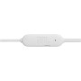 JBL Tune 215 - Auriculares Bluetooth inalámbricos con micrófono (3 Botones, Mando a Distancia y Cable Plano), Color Blanco