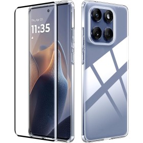 Heioloo Funda para Motorola Edge 60 Fusion, Ultra Fina Carcasa Protectora Antigolpes Transparente Flexible Suave TPU Silicona