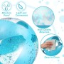 Glitter Pelota de Hinchable Beach,Transparente Pelotas de Playa,Lentejuelas Bola Hinchable para Actividades de Verano al Aire