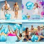 Glitter Pelota de Hinchable Beach,Transparente Pelotas de Playa,Lentejuelas Bola Hinchable para Actividades de Verano al Aire