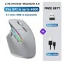 JOMAA-ratón inalámbrico para juegos de ordenador, Mouse negro de 2,4G 