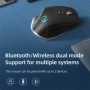 JOMAA-ratón inalámbrico para juegos de ordenador, Mouse negro de 2,4G 