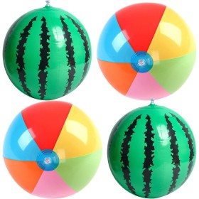 Sonwaha 4 Pack Inflatable Beach Balls, 37 cm Pelota Hinchable Paneles Colores Pelota Playa para el Verano Fiesta Garden Beach