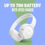 JBL Auriculares Tune 670 NC, auriculares supraaurales inalámbricos ligeros con cancelación de ruido adaptativa, Bluetooth y 70