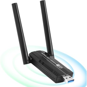 OFFCUP WiFi USB, 5400Mbps Adaptador WiFi USB para PC, Antena USB 3.0 WiFi 6E, Tri-Banda 2.4GHz/5GHz/6GHz Adaptador Inalámbrico