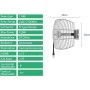 Antena WiFi con Ganancia de 17dBi - Recepción WiFi de Larga Distancia hasta 15 km, Resistente a la Intemperie, Incluye Cable de