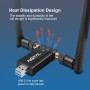 Adaptador WiFi USB para PC, Antena WiFi 12000Mbps de Doble Banda 2,4GHz y 5GHz, USB 3.0 Receptor Wi-Fi de Largo Alcance para PC