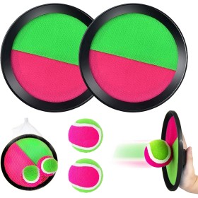 Captura Bolas Raqueta Set, Juego de Bola y Lanzamiento Playa Agua Jardin Exterior Interior Piscina Terraza, 2 Palas y 2 Bolas