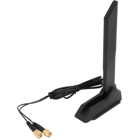 Antena WiFi con Conector SMA, Antena WiFi de Triple Banda 2.4G 5.8G 6G, Antena de Extensión WiFi SMA Magnética de Alta Ganancia
