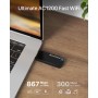 BrosTrend Adaptador WiFi 1200Mbps, Soporta Windows 11/10/8/7, Velocidad de Red Inalámbrica de Banda Dual 5 GHz a 867 Mbps, 2.4