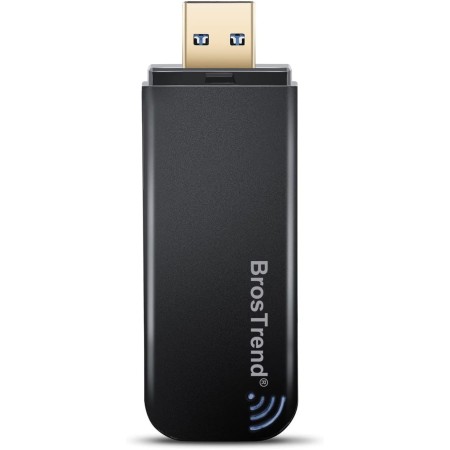 BrosTrend Adaptador WiFi 1200Mbps, Soporta Windows 11/10/8/7, Velocidad de Red Inalámbrica de Banda Dual 5 GHz a 867 Mbps, 2.4
