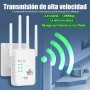 Amplificador de Señal WiFi,1200Mbs 2.4/5.0Ghz Doble Frecuencia, Repetidor WiFi, Extensor de Señal WiFi con 4 Antenas, Los