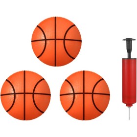 TOYANDONA Mini Pelota de Baloncesto de Piscina de 4 Pulgadas 3 Pelotas Inflables de Baloncesto de Goma para Niños Pequeños Niños