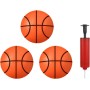 TOYANDONA Mini Pelota de Baloncesto de Piscina de 4 Pulgadas 3 Pelotas Inflables de Baloncesto de Goma para Niños Pequeños Niños
