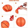 TOYANDONA Mini Pelota de Baloncesto de Piscina de 4 Pulgadas 3 Pelotas Inflables de Baloncesto de Goma para Niños Pequeños Niños