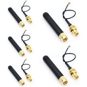 APKLVSR 868-915 MHz U.FL IPEX a SMA Conector Lora Antena 3 dBi 50Ω para Lora Board Lora II WiFi Lora32 (5 Piezas)