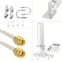ZHITING Antena 4G LTE Exterior Mimo Omnidireccional 698-2700 MHz Conector SMA con Adaptador CRC9 TS9,Ganancia hasta 12 dBi,para