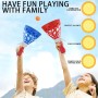 Actividades de juego al aire libre para niños con 2 cestas de lanzador de captura y 10 pelotas, césped, camping, playa, fiesta