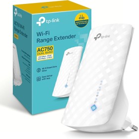 TP-Link RE190 AC750 - Amplificador Señal WiFi, 433Mbps en 5GHz 300Mbps en 2.4GHz con EU Enchufe, WPS, Indicador LED de Señal,