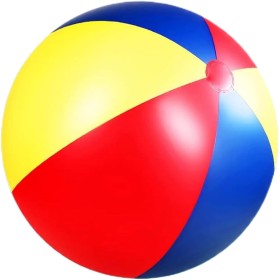 Bola de Playa Gigante, Pelota de Playa Inflable de 47 Pulgadas PVC, Colorida Bola de Playa, Bola de Playa Jumbo Divertida para