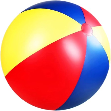 Bola de Playa Gigante, Pelota de Playa Inflable de 47 Pulgadas PVC, Colorida Bola de Playa, Bola de Playa Jumbo Divertida para