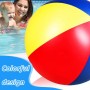 Bola de Playa Gigante, Pelota de Playa Inflable de 47 Pulgadas PVC, Colorida Bola de Playa, Bola de Playa Jumbo Divertida para