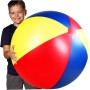 Bola de Playa Gigante, Pelota de Playa Inflable de 47 Pulgadas PVC, Colorida Bola de Playa, Bola de Playa Jumbo Divertida para