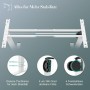 JUMMICO Estructura de Escritorio Regulable en Altura con Conector USB y Bandeja para Cables, Altura Regulable sin Niveles,