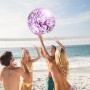 LUMOOM 3 pelotas de agua hinchables, bolas hinchables, con purpurina, 40 cm, pelota de playa, pelota de playa, piscina para