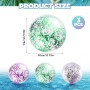 LUMOOM 3 pelotas de agua hinchables, bolas hinchables, con purpurina, 40 cm, pelota de playa, pelota de playa, piscina para