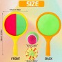 YOUYIKE Juego de pelota de velcro, juego de pelota de velcro para niños, juego de 2 remos y 2 bolas de velcro para niños,