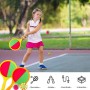 YOUYIKE Juego de pelota de velcro, juego de pelota de velcro para niños, juego de 2 remos y 2 bolas de velcro para niños,