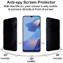 Protector Pantalla Privacidad para Realme GT 6 5G/Realme GT 6T 5G [2 Piezas], Antiespia Película TPU Flexible, Anti-Rasguños,