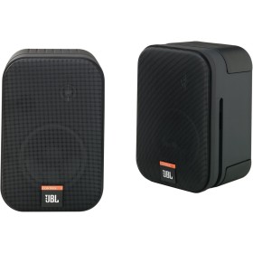JBL control One altavoces Monitor de audio satélite de 2-vías de estante (pareja) robustos, bocina de 100 mm (4"), color cromado