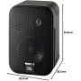 JBL control One altavoces Monitor de audio satélite de 2-vías de estante (pareja) robustos, bocina de 100 mm (4"), color cromado