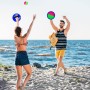 Morcheiong Juego de pelota para lanzar y atrapar, juguetes al aire libre, juegos de playa para niños y familia con 6 palas, 4