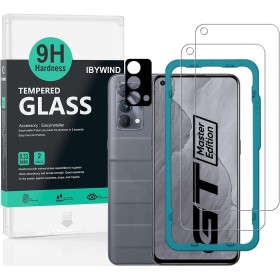 Ibywind Cristal Templado para Realme GT Master Edition, [2 Piezas],con Metálico Protector de Lente de Cámara,Kit de instalación