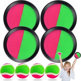 GQBVPN Captura Bolas Raqueta Set, Juego de Lanzamiento y Captura Deportiva, Juego de Playa Exterior Interior Piscina Terraza